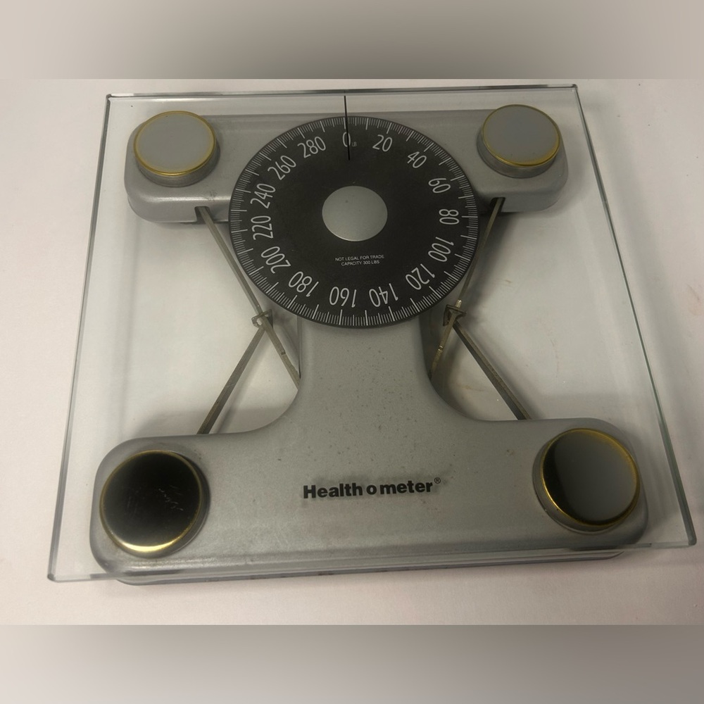 Heath O Meter 280 lb Mechanical Scale P4000 Glass Metal. Vintage. Tested.